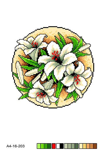 Схема на канві  під вишивку нитками  А4-16-203