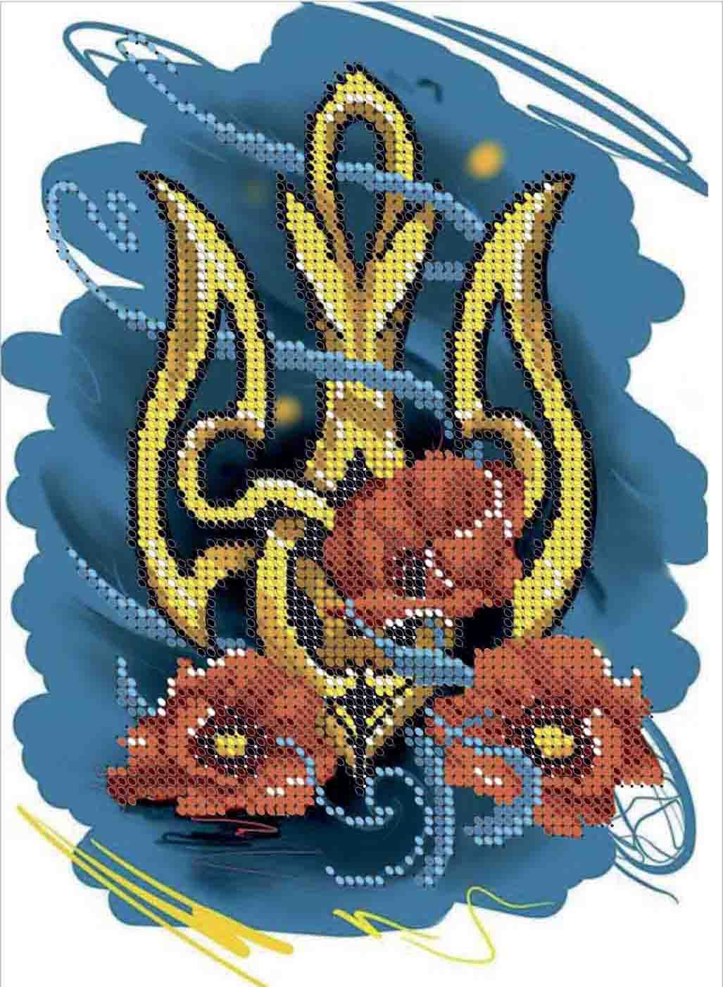 Схема для вишивки бісером А5-Д-506 Квітучий герб України