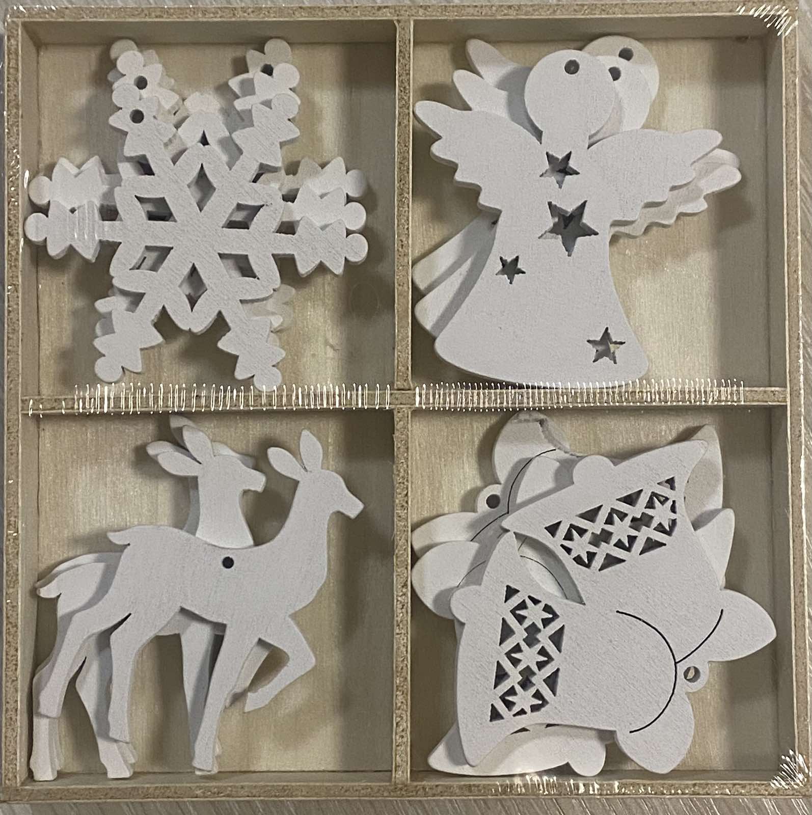 Набір дерев'яних ялинкових прикрас