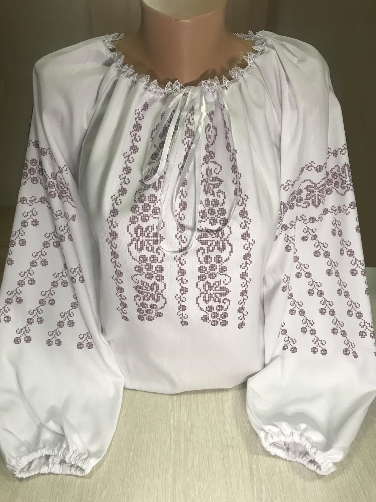 Пошита жіноча сорочка Реглан для вишивання бісером або нитками БД-205 Виноградна