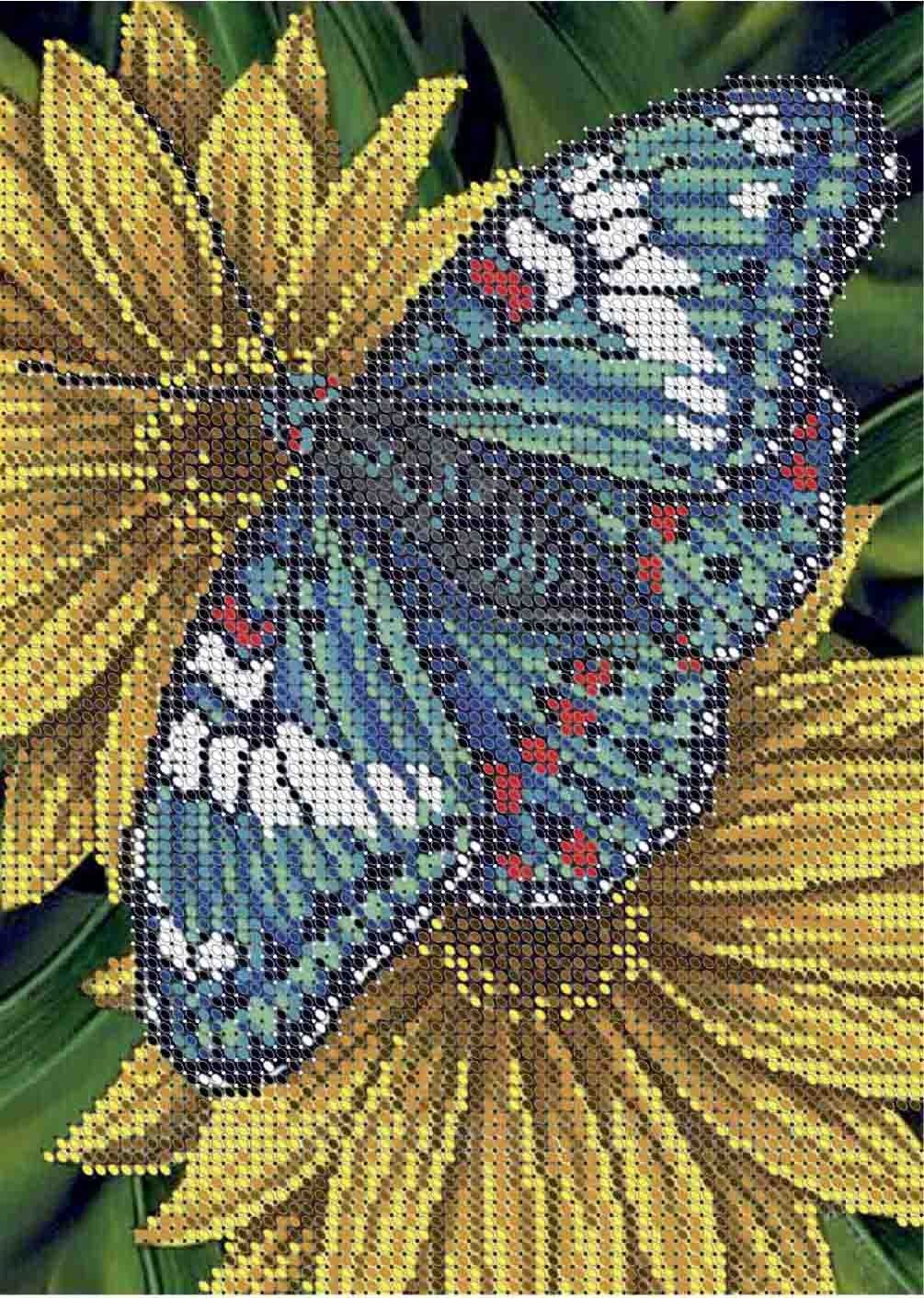 Схема для вишивки бісером А5-Д-404 Метелик