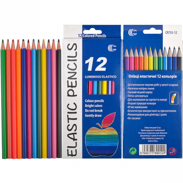 Набор карандашей 12 цветов CR755-12 Luminoso elastico '' С ''