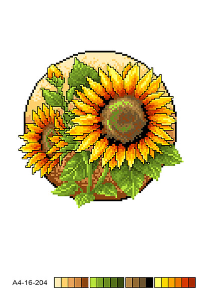 Схема на канві  під вишивку нитками  А4-16-204
