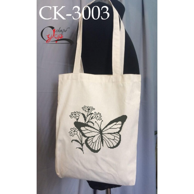 Еко-сумка під вишивку СК-3003 Монохромний метелик