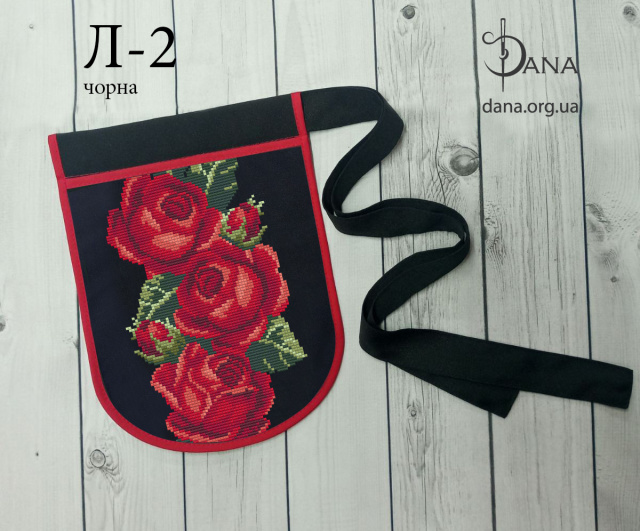 Ладунка (гаман) для вишивання бісером Л2 чорна