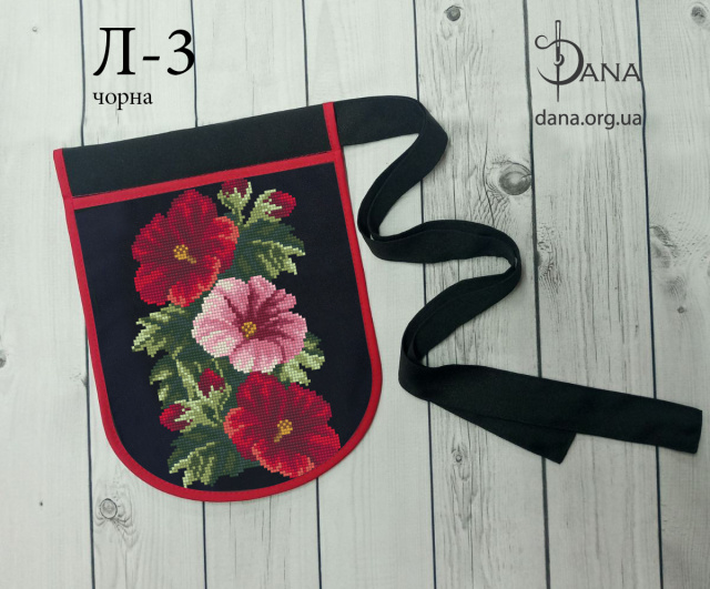 Ладунка (гаман) для вишивання бісером Л3 чорна