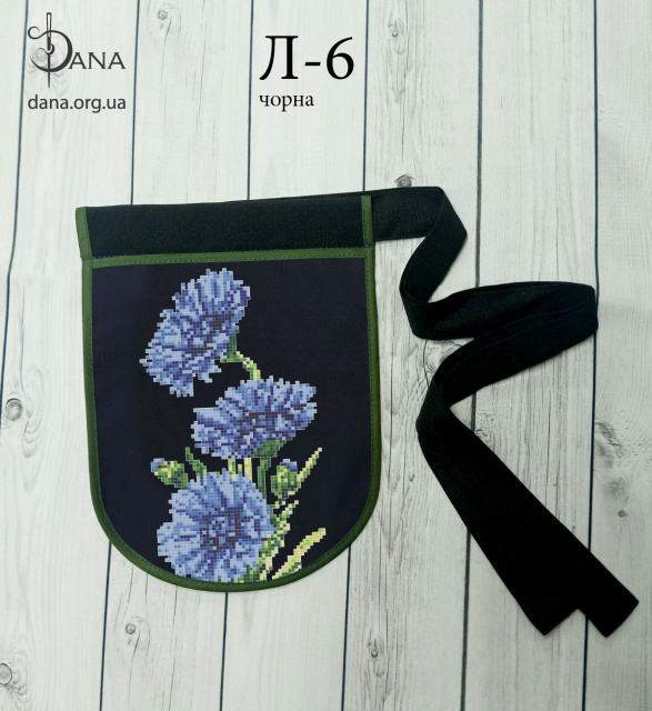 Ладунка (гаман) для вишивання бісером Л6 чорна