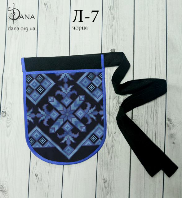 Ладунка (гаман) для вишивання бісером Л7 чорна