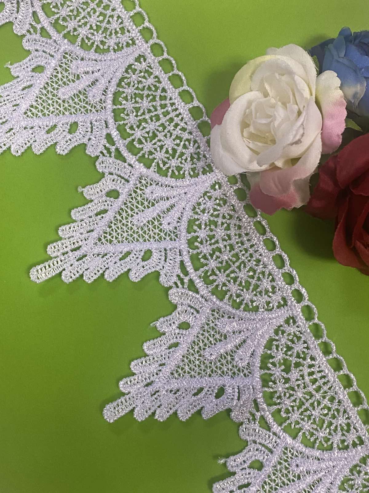 Мереживо макраме біле 7,5см