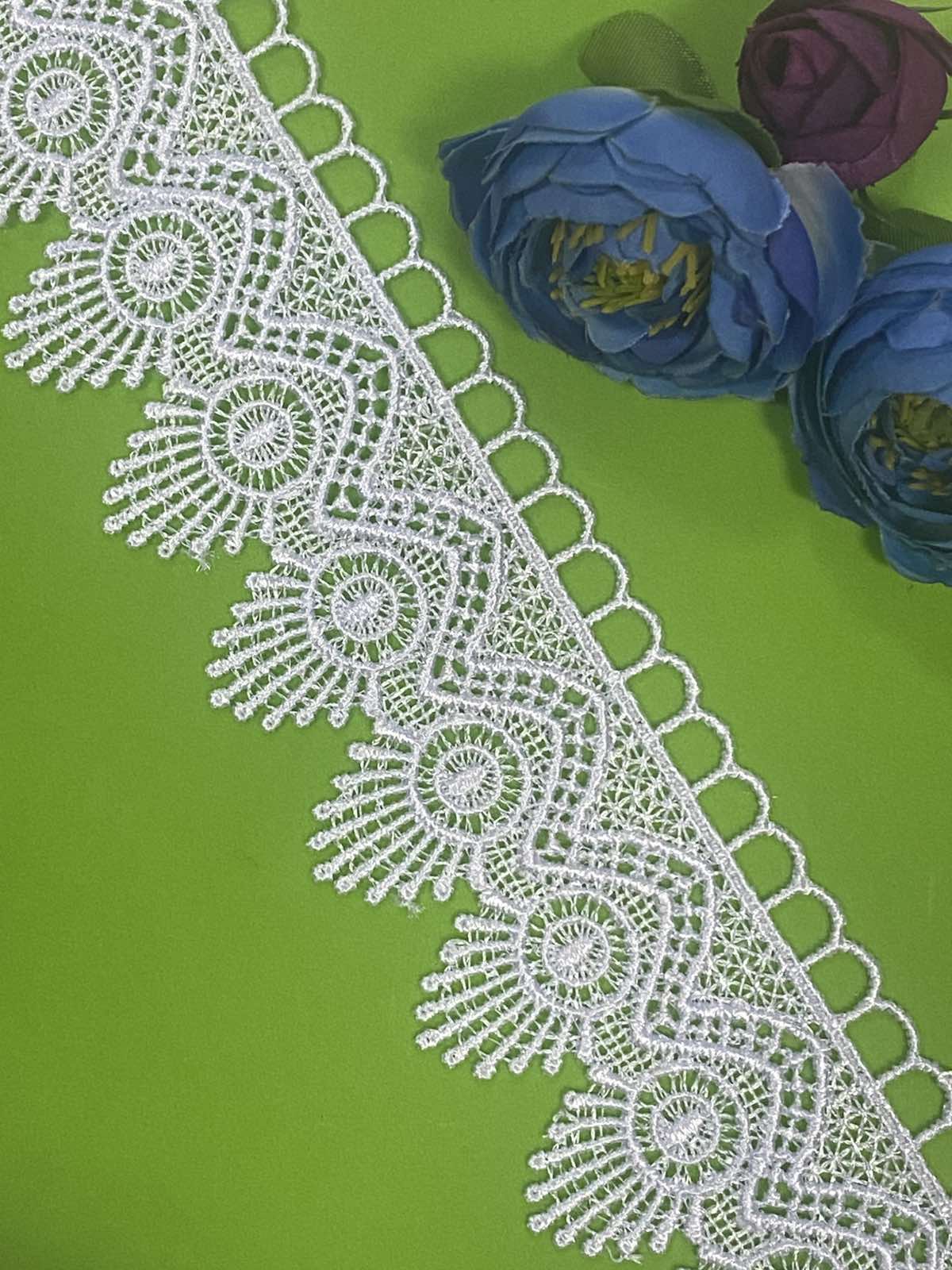 Мереживо макраме біле 6см