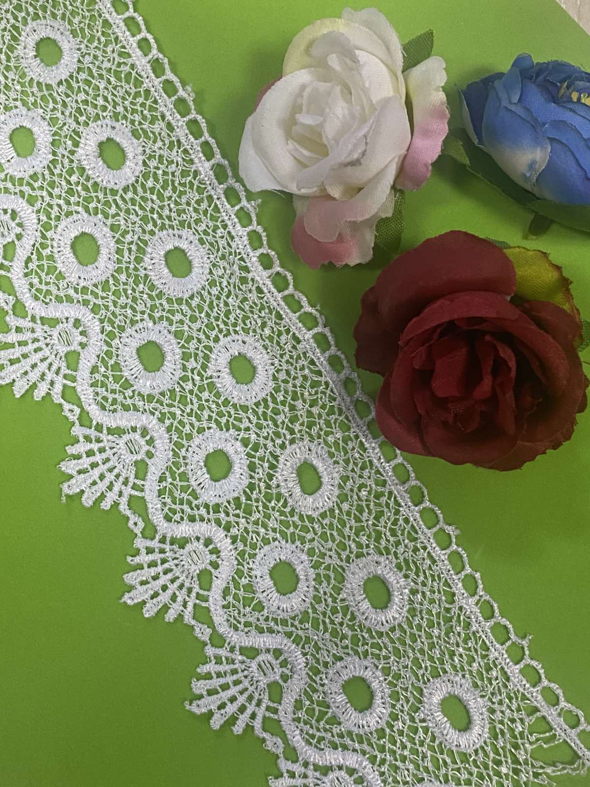 Мереживо макраме біле 6см