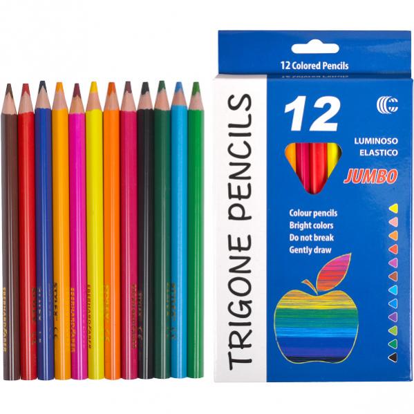 Набор карандашей 12 цветов JAMBO CR765-12 Luminoso elastico '' С ''