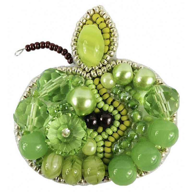 Набір для виготовлення брошки Crystal Art БП-256 Зелене яблуко