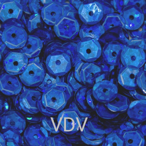 Пайетки з  голографічним блиском, шестигранні, DM26D, колір синій