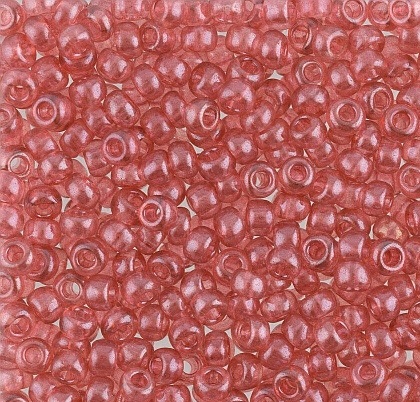 Бісер Чехія №07622 напівпрозорий, рожево-персиковий