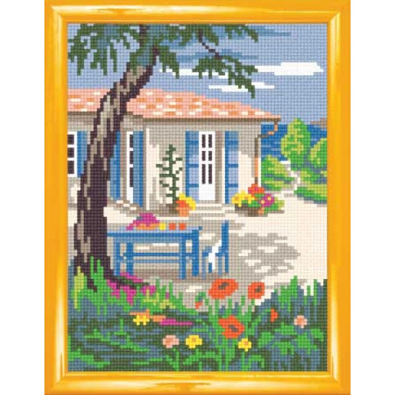 Схема на канве под вышивку нитками H-37. ЖАРКИЙ ПОЛДЕНЬ