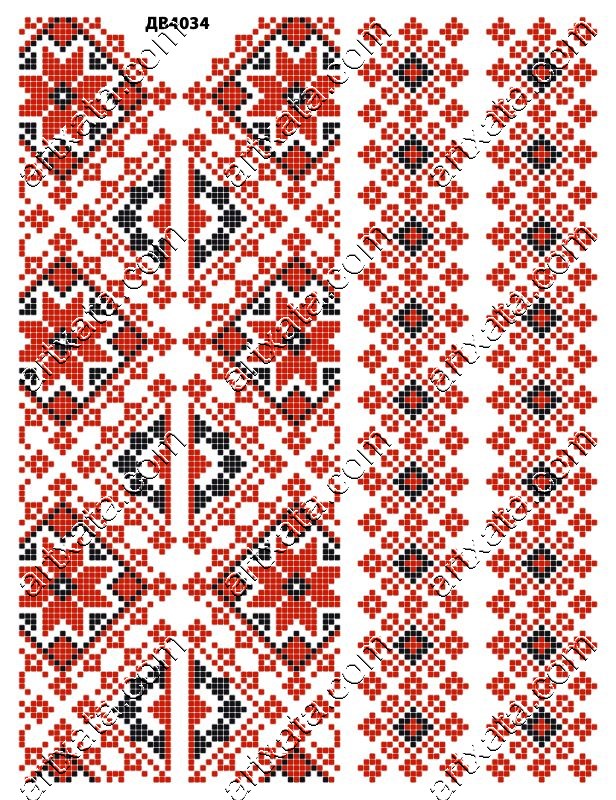 Термоналіпка з малюнком для вишивання ДВ-4034