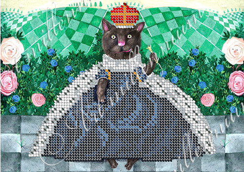 Схема для вышивки бисером W-531 ''Алиса кошка''