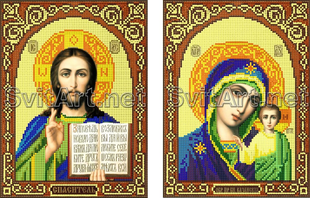 Комплект схем для вишивання бісером Вінчальна пара (R-03B,R-03А(А4))