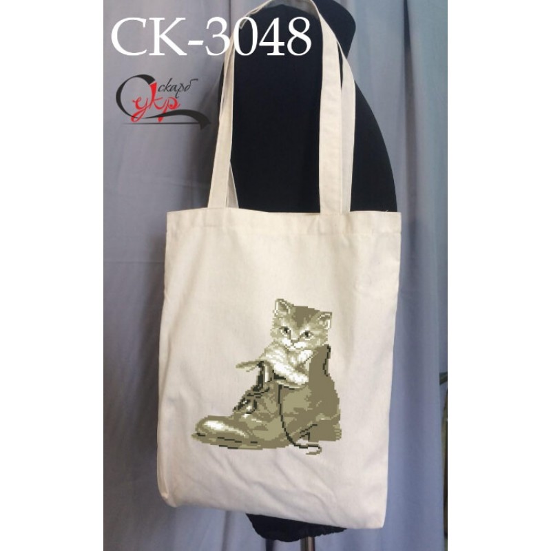 Эко-сумка под вышивку СК-3048 Котик в ботинке