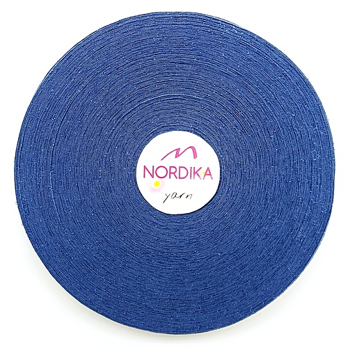 Трикотажна пряжа Nordika Yarn 7-9 мм РОЛІК темно-блакитний 79-034