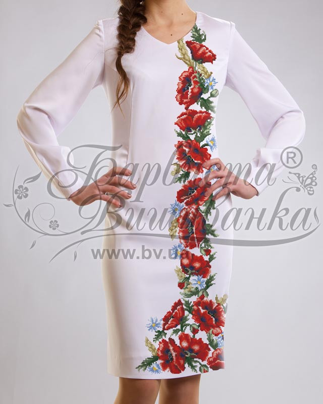 Заготовка женского платья для вышивки Барвиста вишиванка №54-1
