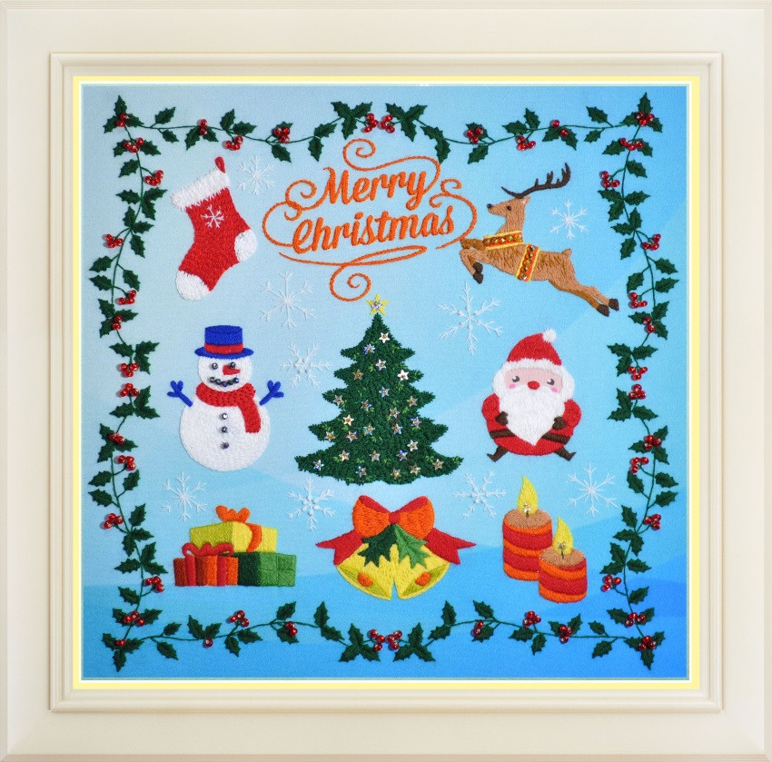 Набор для вышивки декоративными швами OlanTa R-038 Merry Christmas