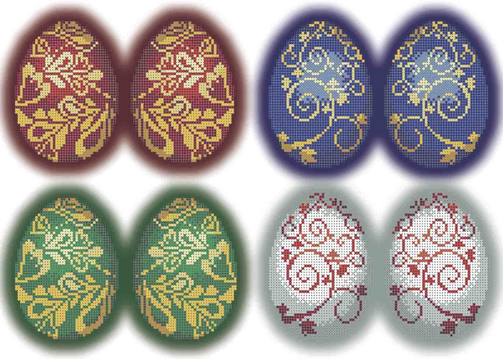 Схема для вишивки бісером А3-К-500 Великодні яйця Писанка
