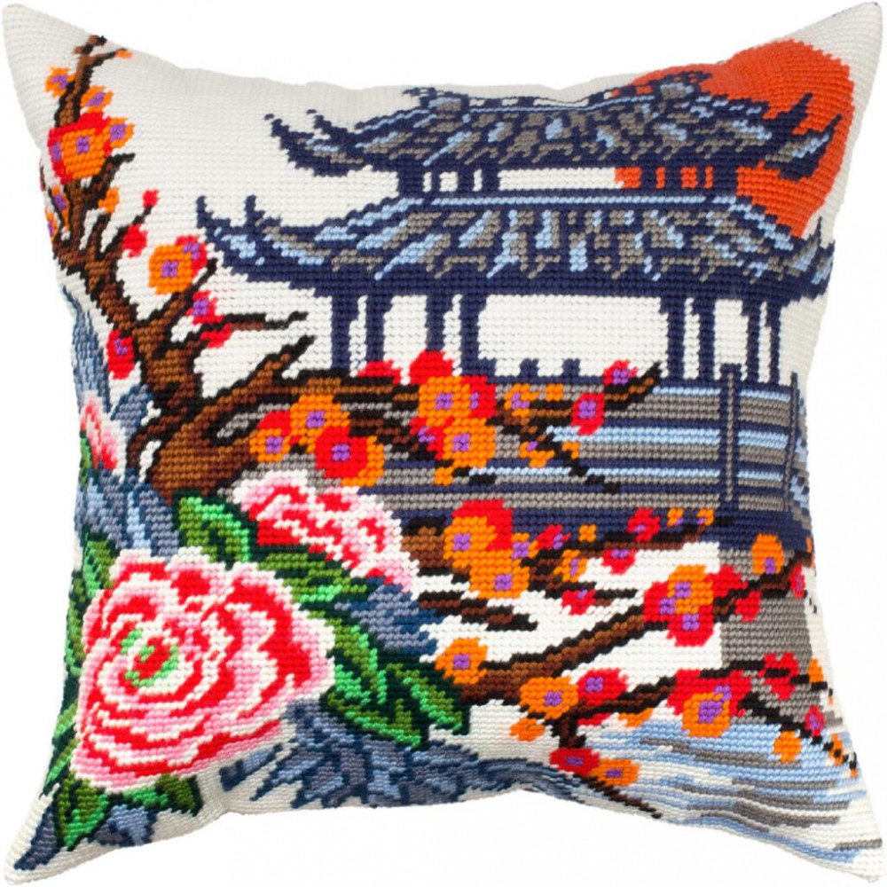Набір для вишивки подушки V-334 Японський сад