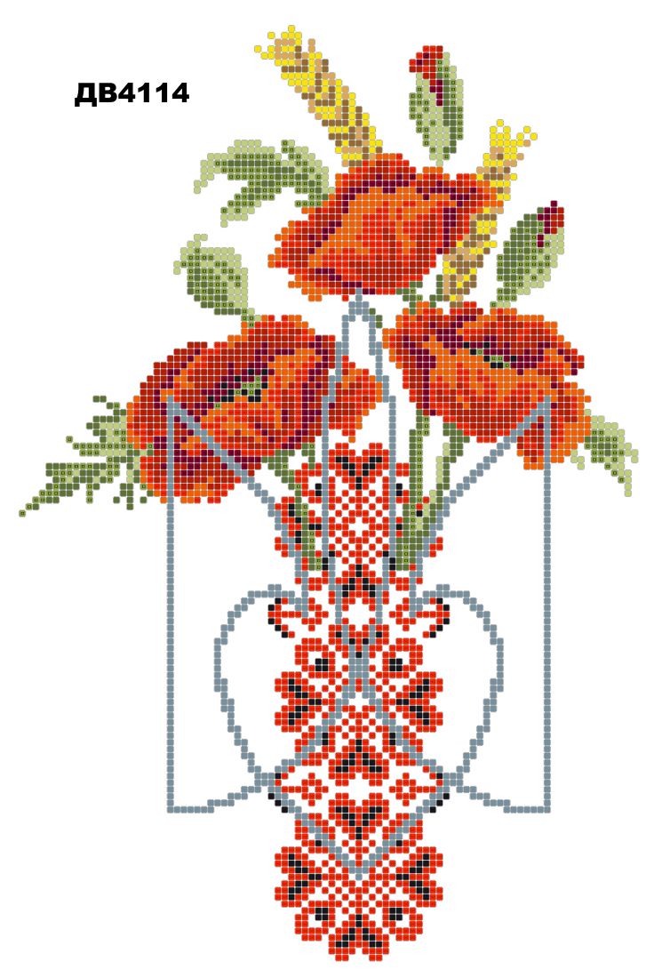 Термоналіпка з малюнком для вишивання ДВ-4114