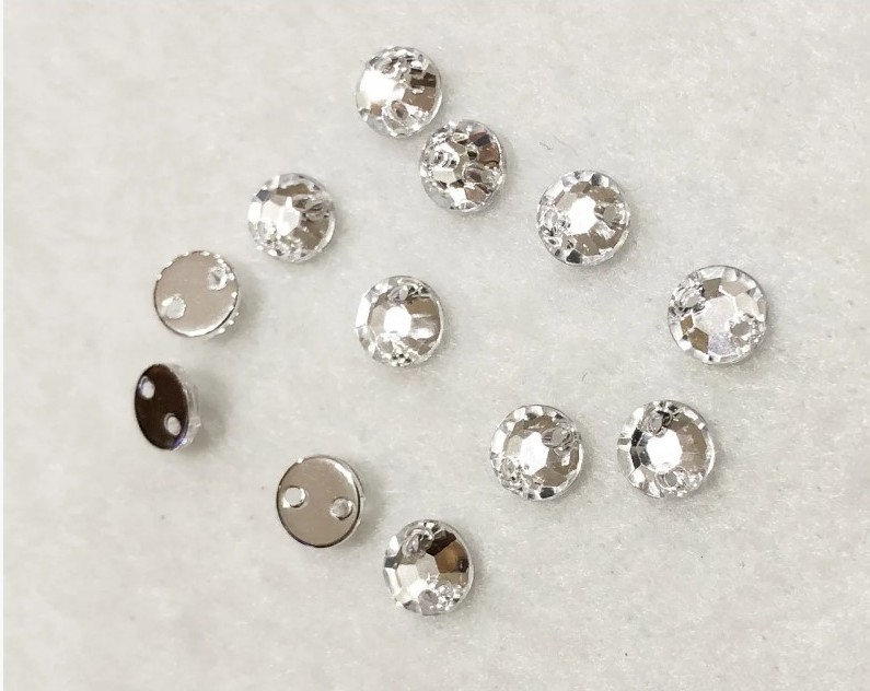 Пришивні стрази акрил Сhaton crystal 2h f (6мм). La perla.