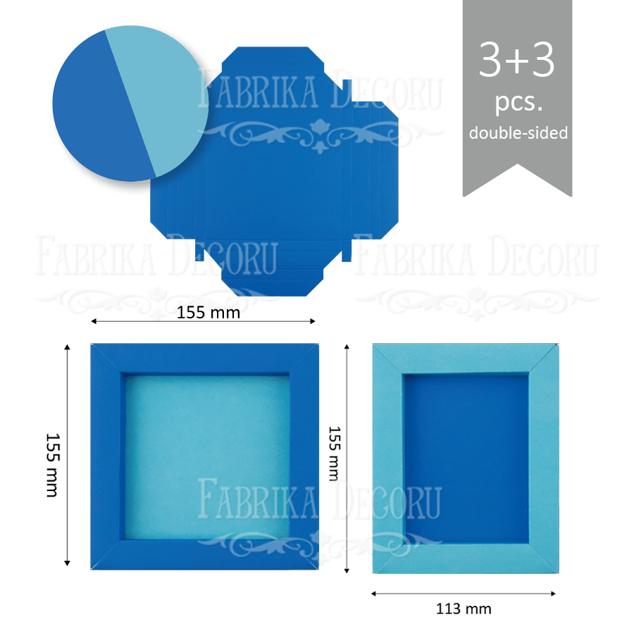 Набір картонних заготовок для виготовлення подарункової упаковки (коробочки, бонбоньєрки, обгортка для  FDPF-001