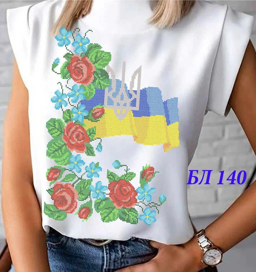 Пошита блуза для вишивки бісером Лілея №140