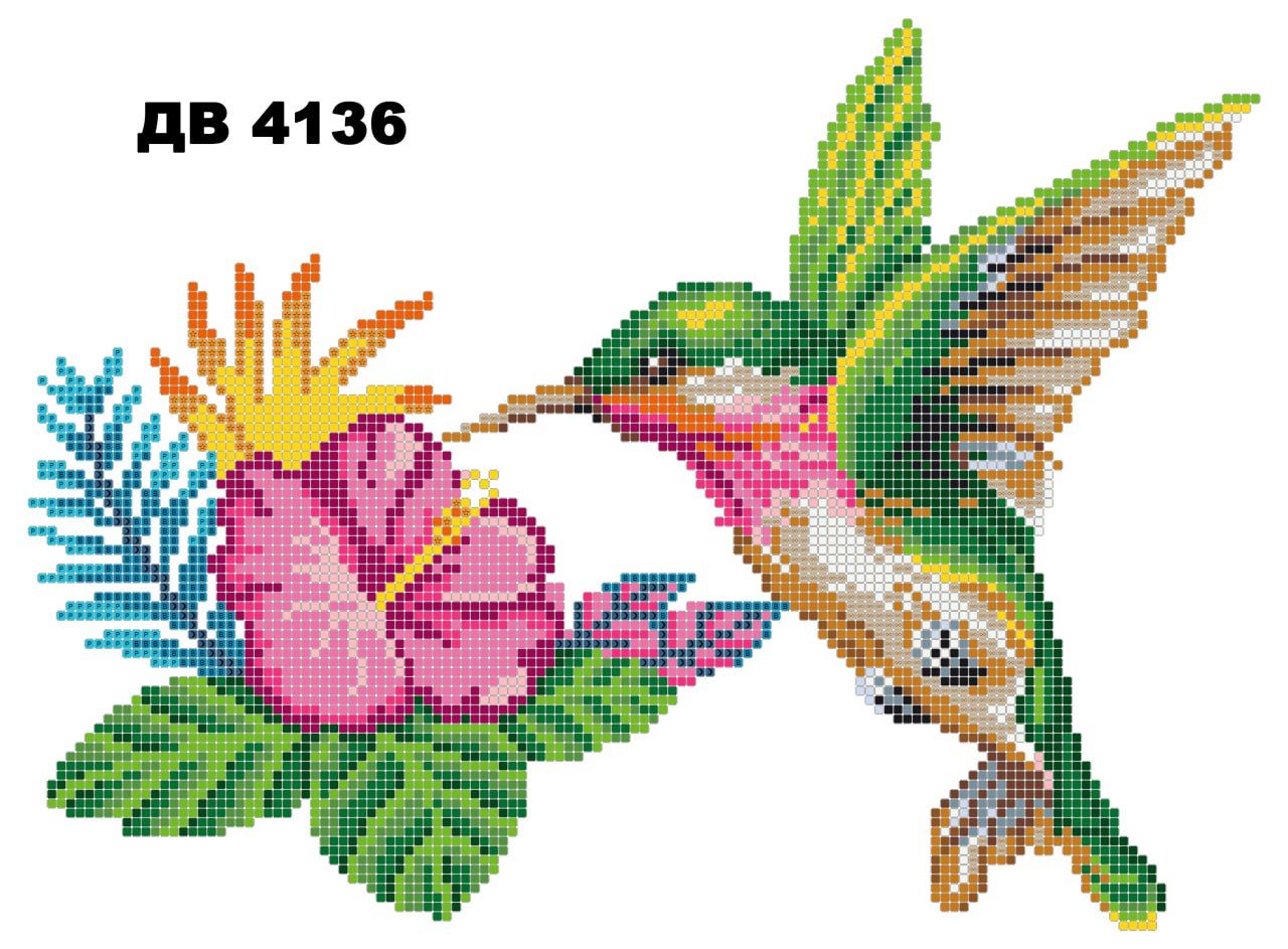 Термоналіпка з малюнком для вишивання ДВ-4136