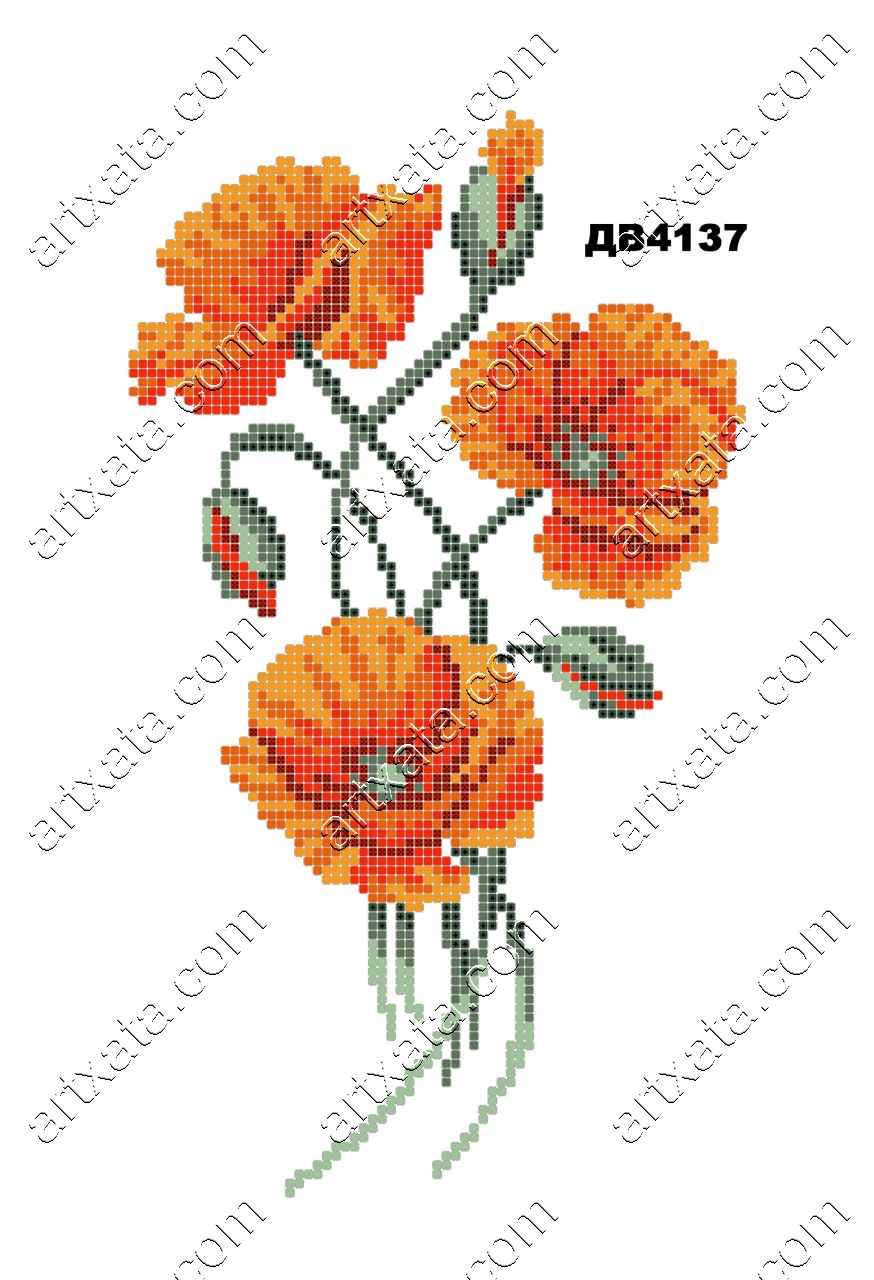 Термоналіпка з малюнком для вишивання ДВ-4137