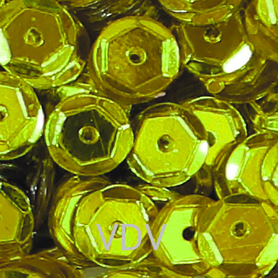Пайетки з  блиском МТ14Е, 6 мм, золото
