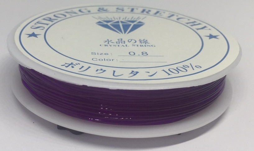 Силіконова волосінь-гумка, фіолетова, діаметр - 0,8 мм