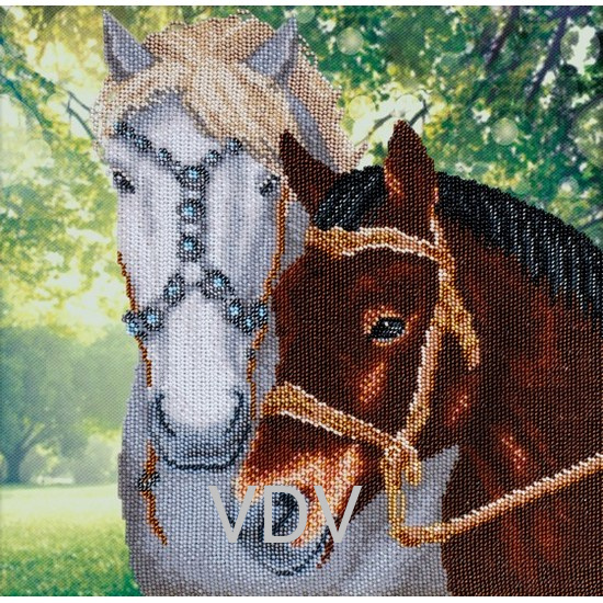 Набір для вишивання бісером ТН-1259 Пара коней