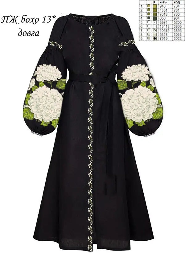 Пошита довга жіноча сукня для вишивання Бохо-13*