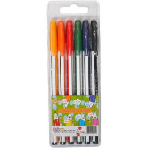 Набір ручок масляних 563 6 кольорів 
