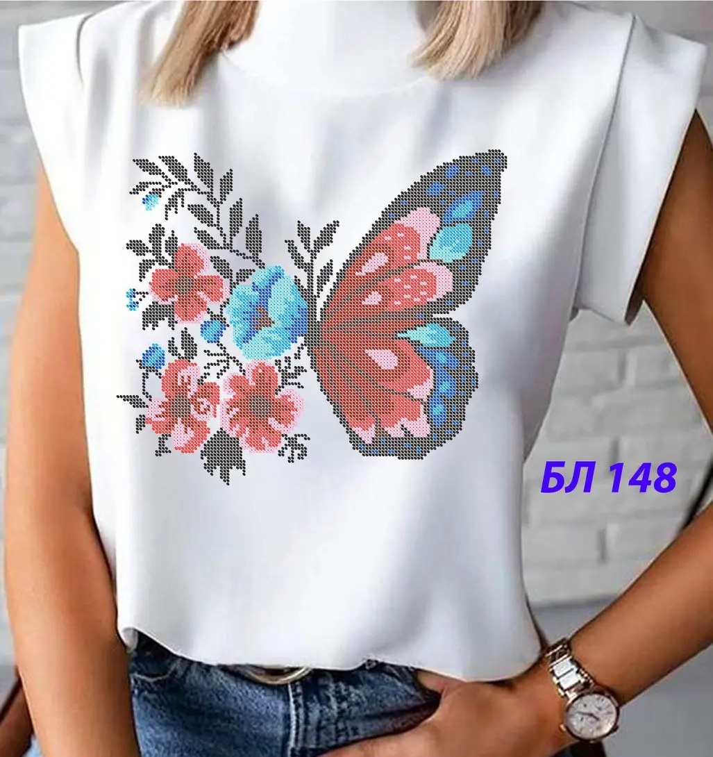 Пошита блуза для вишивки бісером Лілея №148