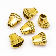 Конус шапочки для намистин, металеві, колір - античне золото, 15.5х16х9мм УТ000005636