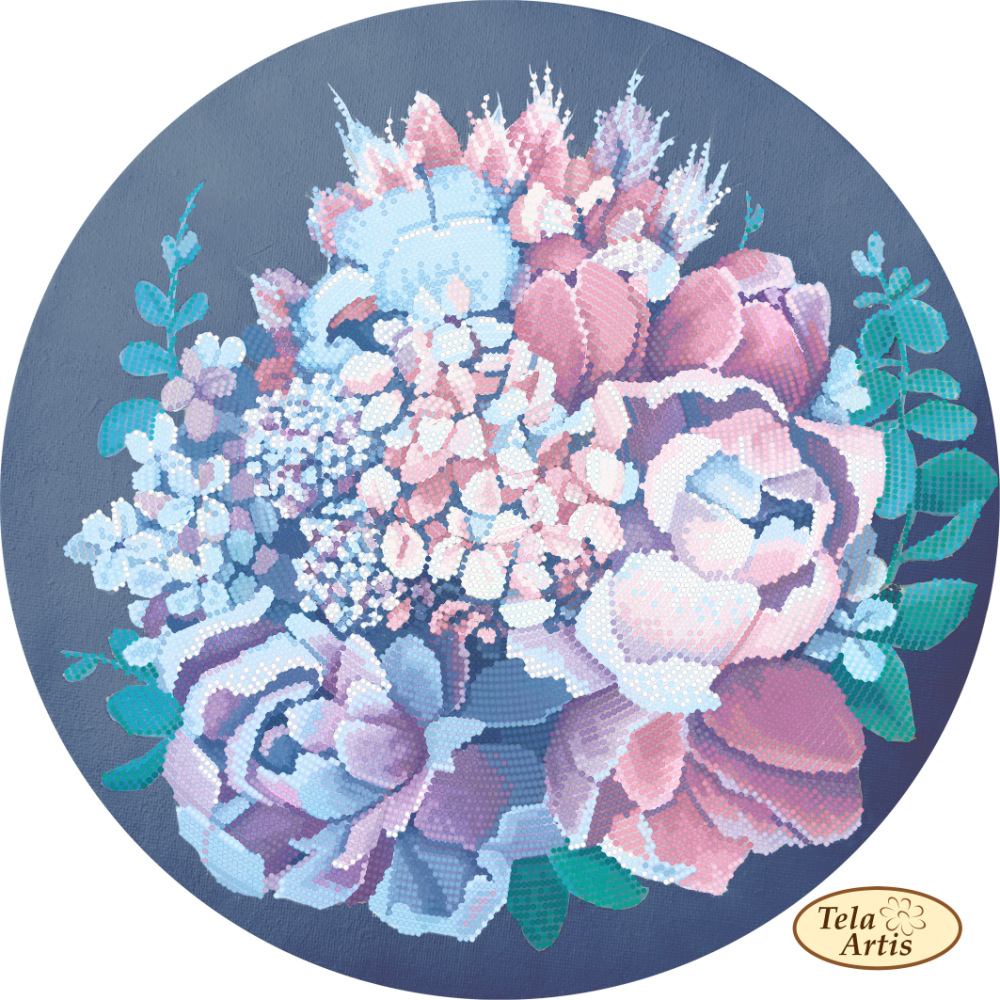 Набір для вишивання бісером ТА-511 Пастельний букет