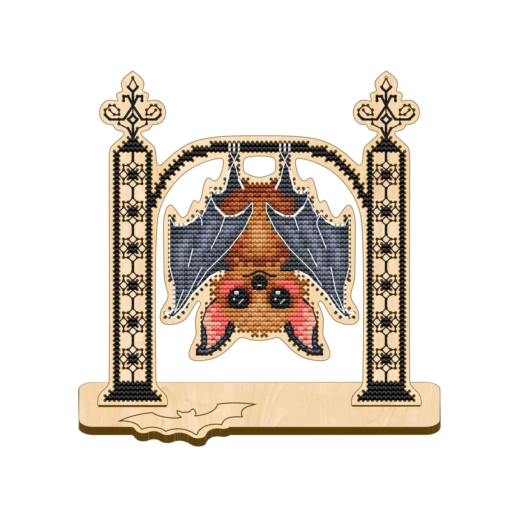 Набір для вишивання нитками з серії Хелловін VW_009 Кажан Хелловін