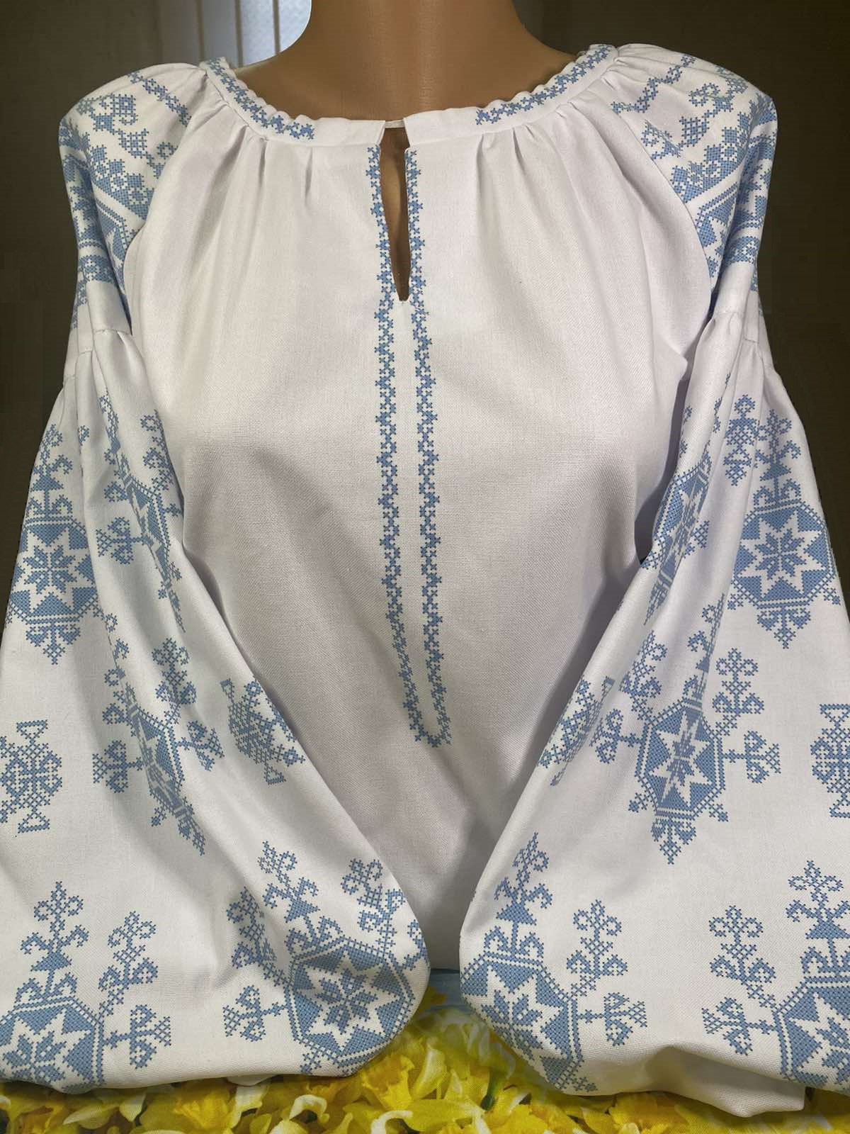 Пошита жіноча блуза для вишивання бісером або нитками ПЖС-146 (БОХО)