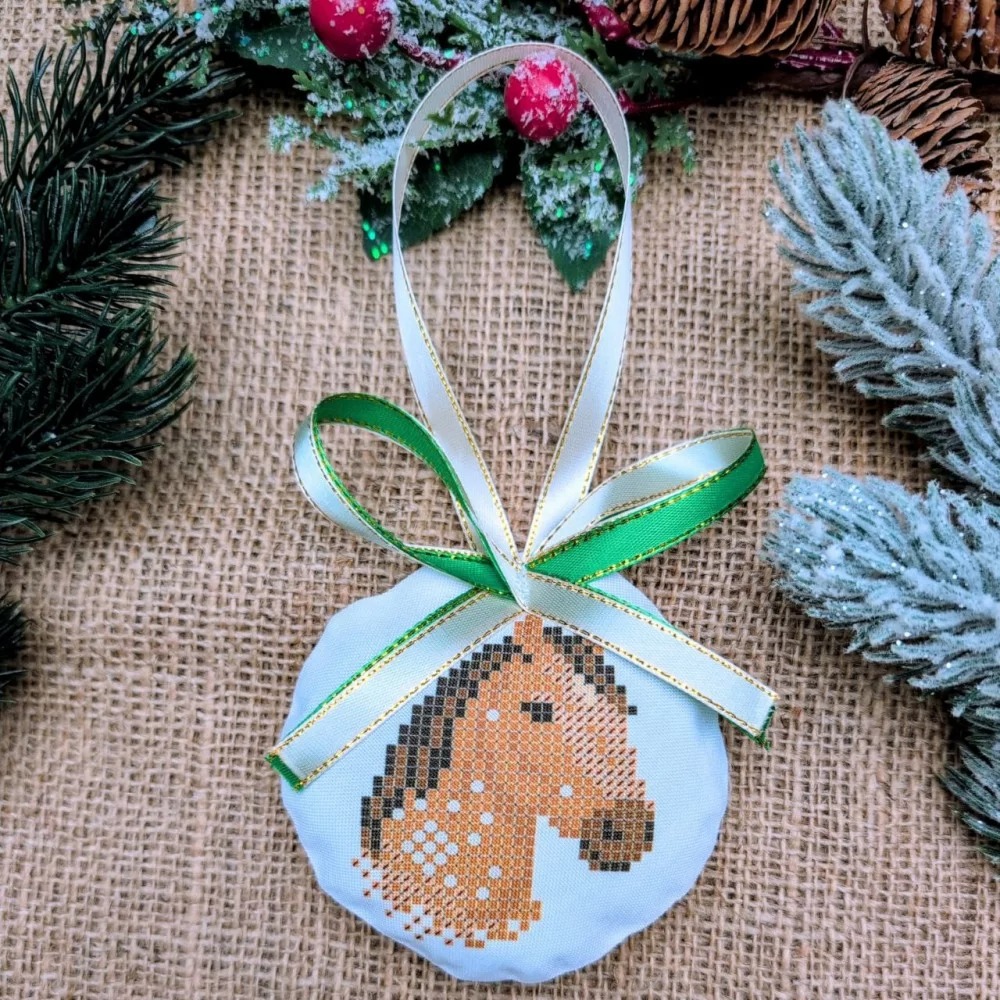 Пошита новорічна іграшка для вишивання СК-6508 Вогняний кінь. Символ 2026 (варіант 2)