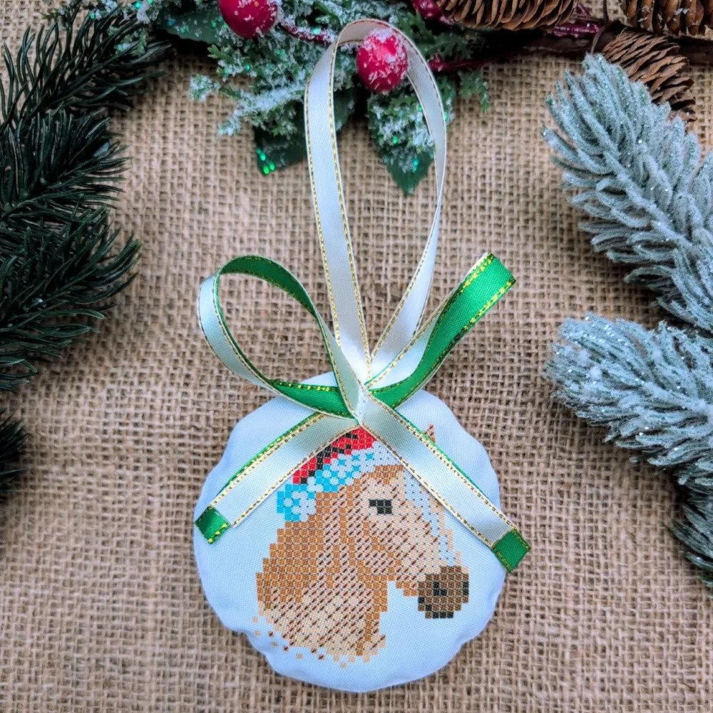 Пошита новорічна іграшка для вишивання СК-6510 Вогняний кінь. Символ 2026 (варіант 4)