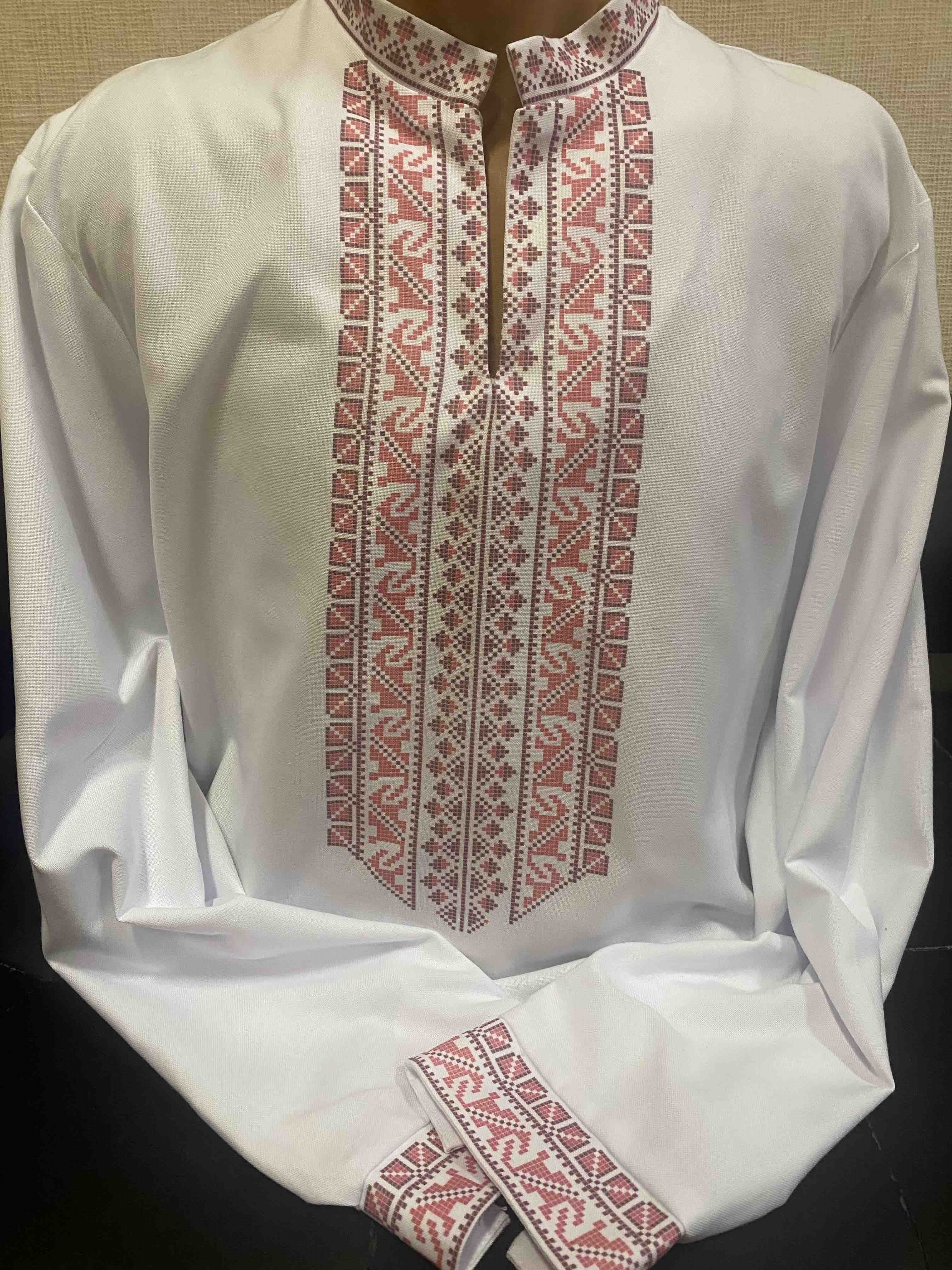 Пошита чоловіча сорочка для вишивання бісером або нитками Кд-1036 Черкащина