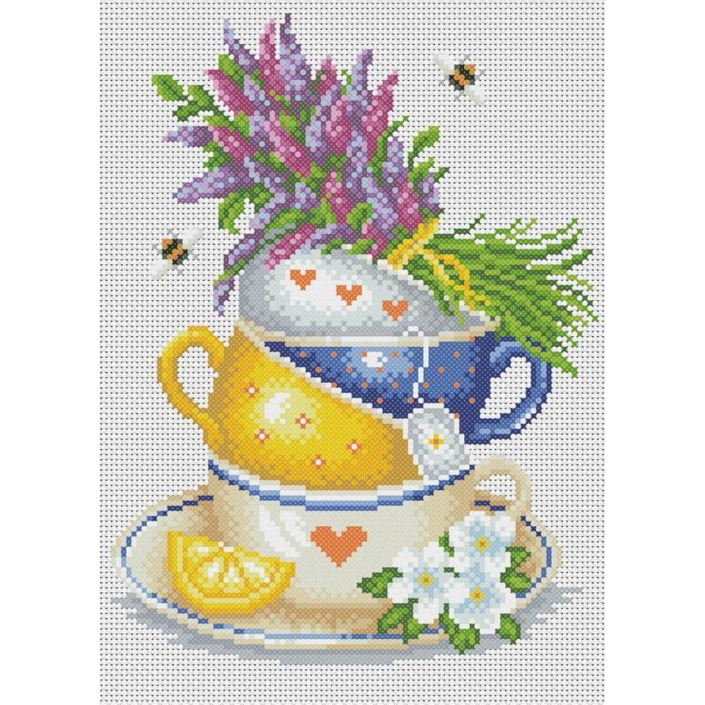 Набір для вишивання нитками (муліне ДМС) М-1230 Трав’яний чай
