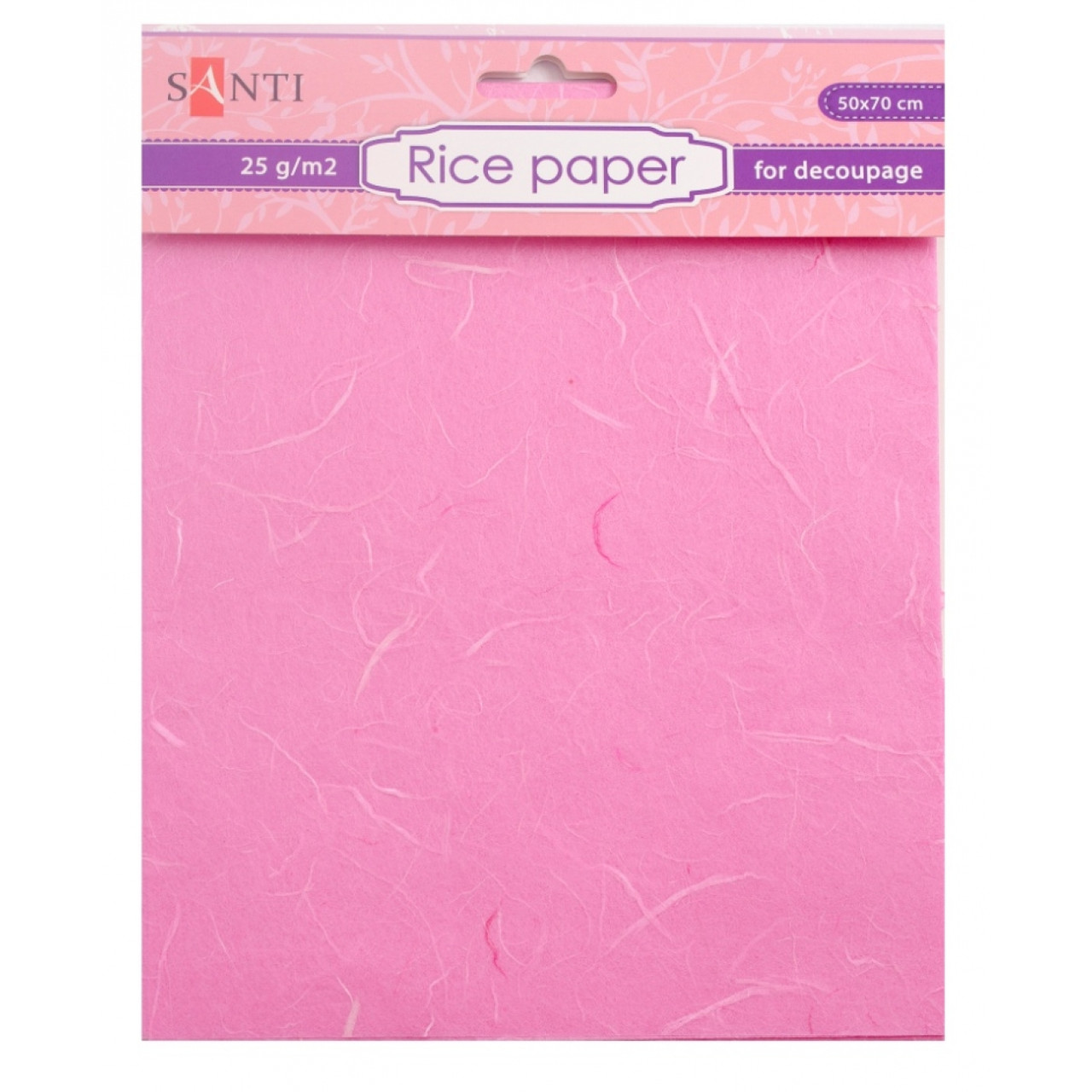 Рисовий папір, рожева, 50*70 см